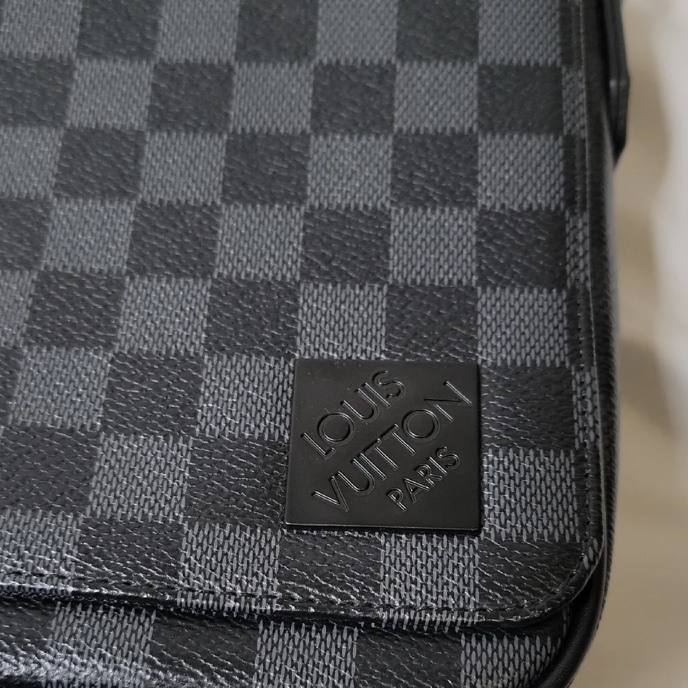 Louis Vuitton Black Checkered Messenger Bag - Picture 2 of 6